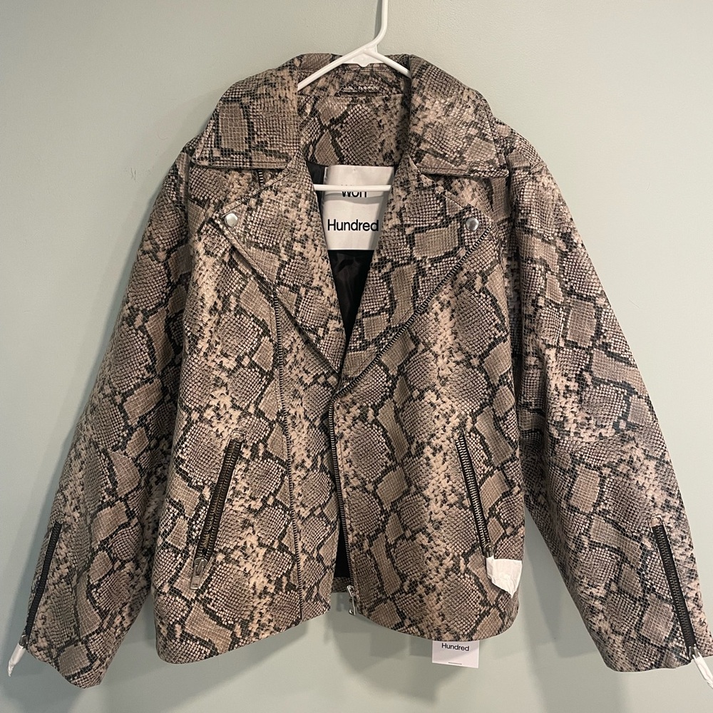 Won Hundred Snakeskin Leather Jacket